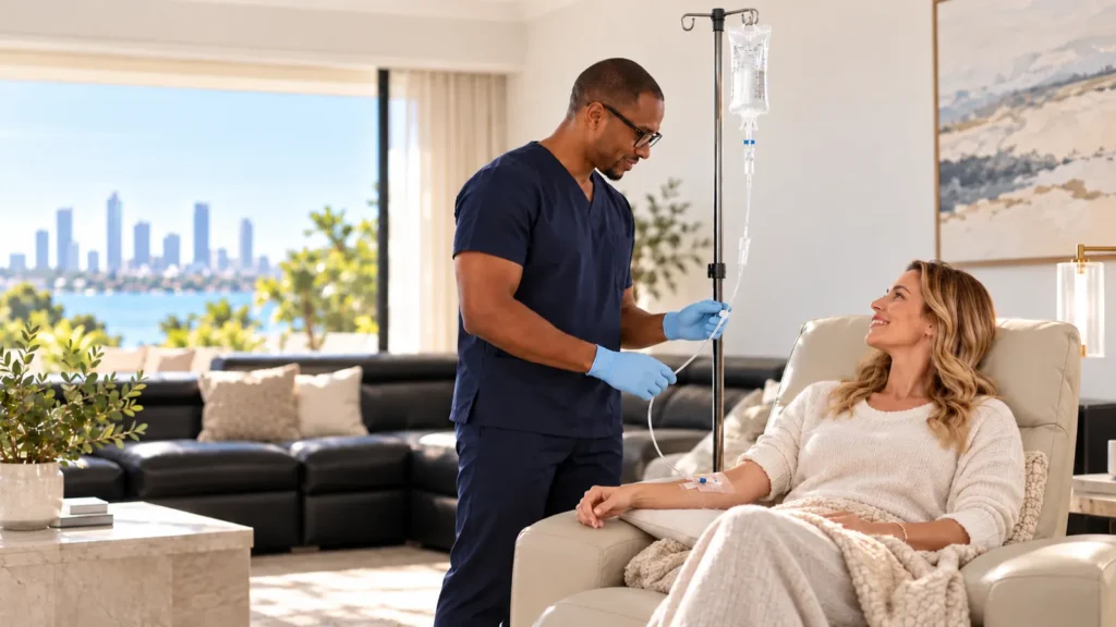 Mobile NAD+ infusion appointment in Perth - Reviva Wellness
